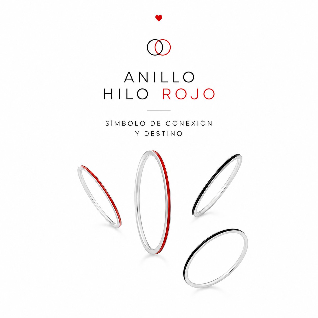 Anillo Hilo Rojo · Line's - Plata Esterlina 925